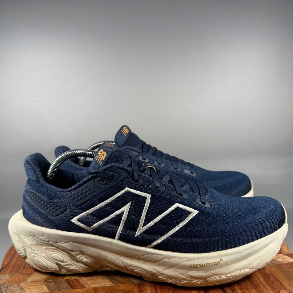 New Balance Fresh Foam X 1080 v13 Navy Blue Cream Mens 11 Wide 2E M1080P13
